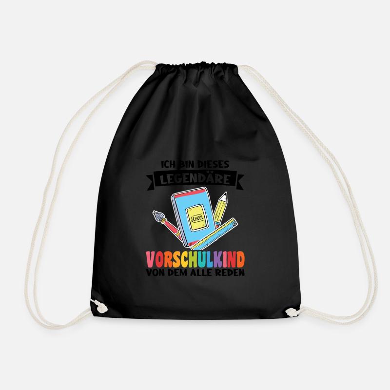 Kindergarten Vorschule Vorschulpädagoge Geschenk - Turnbeutel - Schwarz