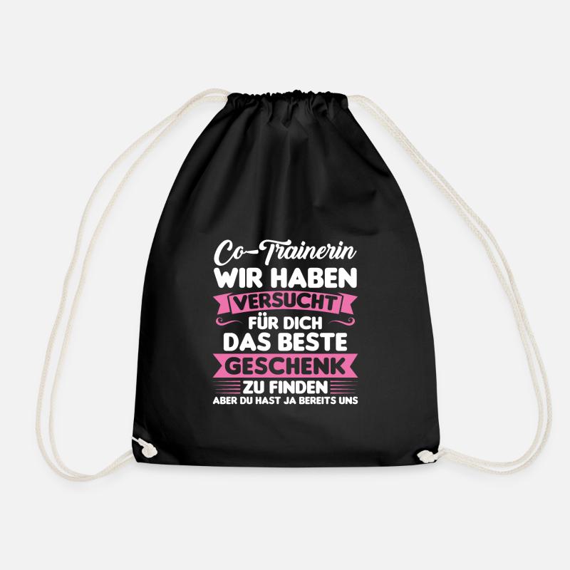 Sport Trainer Trainerin Geschenk - Turnbeutel - Schwarz