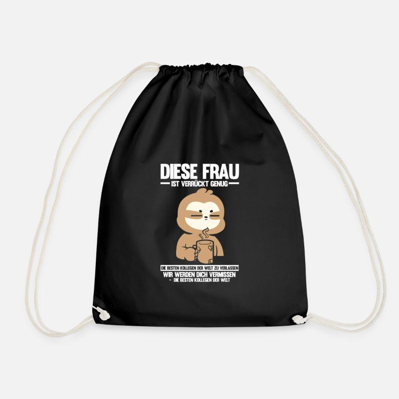 Abschied Kollegin Abschiedsparty Geschenk - Turnbeutel - Schwarz