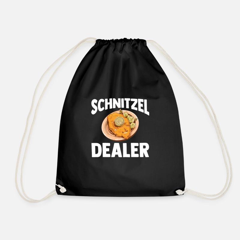 Schnitzel Wiener Wiener Schnitzel Geschenk - Turnbeutel - Schwarz