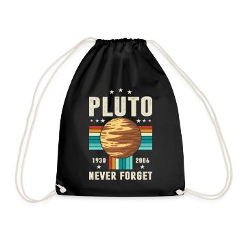Never Forget Pluto Graphic - Drawstring Bag - black - Front