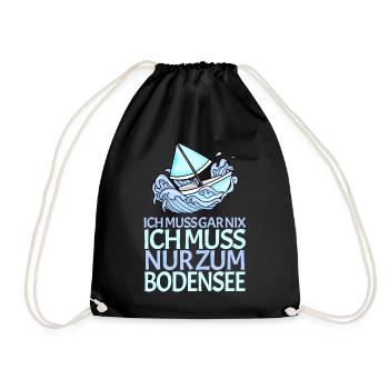 Bodensee - Turnbeutel - Schwarz - Vorne