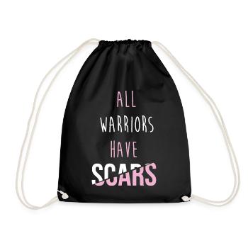 Breast cancer loop - Drawstring Bag - black - Front