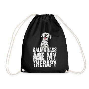 Les dalmatiens sont ma thérapie Dalmatiner - Sac de sport léger - noir - Devant