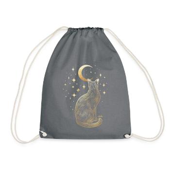 Chat doré sous les étoiles - Sac de sport léger - gris - Devant