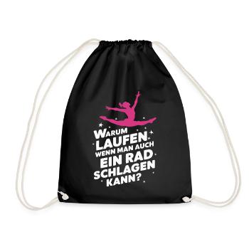 Gymnast Acrobatics Gymnastics Gymnastics - Drawstring Bag - black - Front
