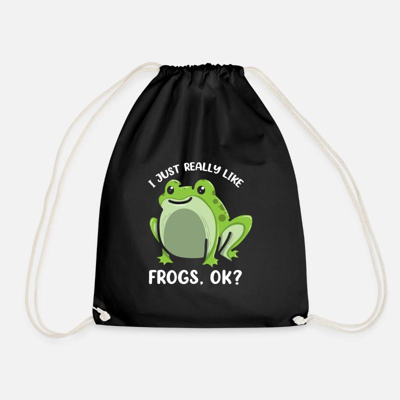 I Just Really Like Frogs Funny Frog Lover - Turnbeutel - Schwarz