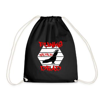 Perroquet punk rock avec des roches iroquoises contre la droite - Sac de sport léger - noir - Devant