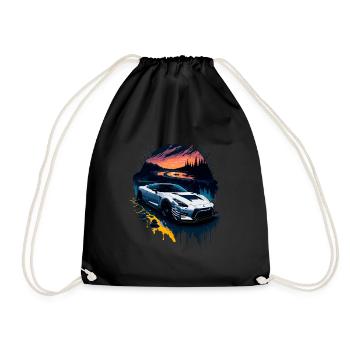 Voiture de sport - Sac de sport léger - noir - Devant
