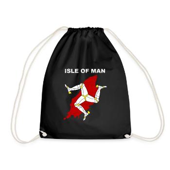 Isle of Man Flagge Triskele Flag of Isle of Man - Turnbeutel - Schwarz - Vorne