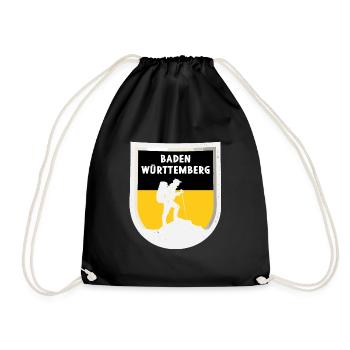 Flag of Baden Württemberg Heimat Stuttgart - Drawstring Bag - black - Front