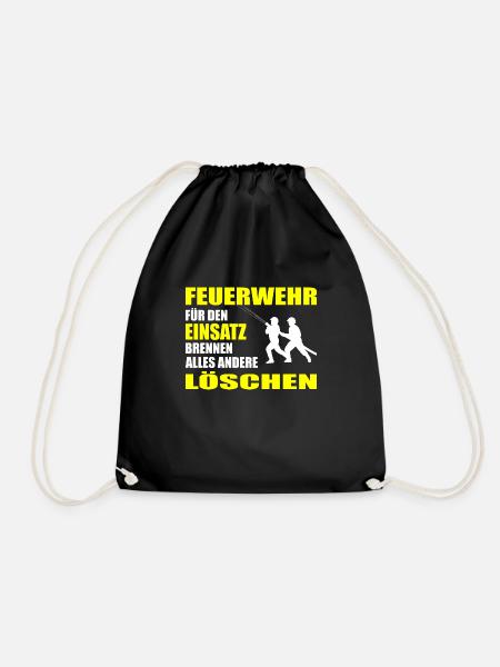 Feuerwehr - Turnbeutel - Schwarz