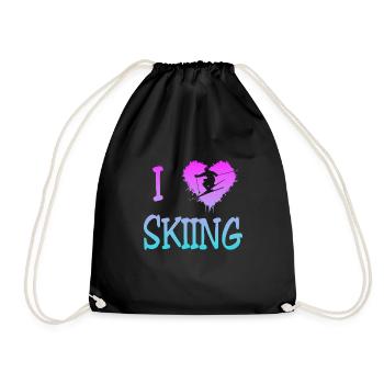 Skiing - Ski - Turnbeutel - Schwarz - Vorne