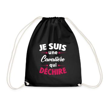 Je suis une Cavalière qui déchire - Sac de sport léger - noir - Devant