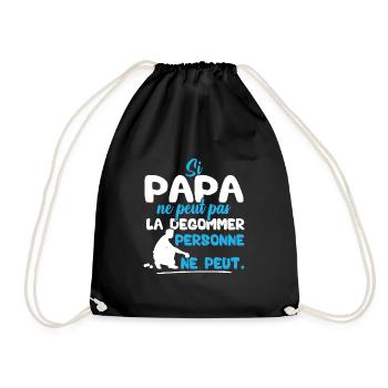 Si Papa ne peut pas la dégommer personne ne peut - Sac de sport léger - noir - Devant