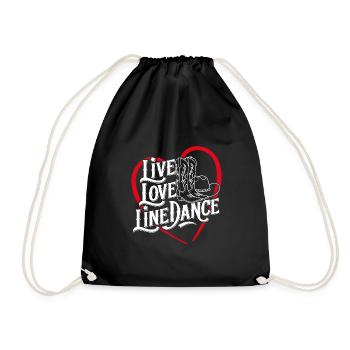 Vie Amour Danse en ligne Danse Sport - Sac de sport léger - noir - Devant