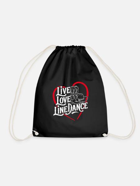 Leben Liebe Line Dance Tanzen Tanzsport - Turnbeutel - Schwarz