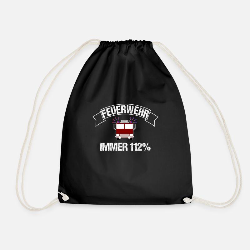 Feuerwehr - Turnbeutel - Schwarz
