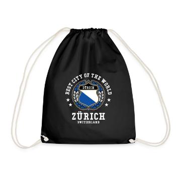 Zurich - Drawstring Bag - black - Front