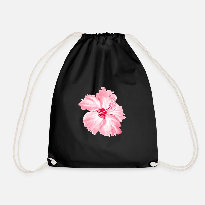 Blume - Turnbeutel - Schwarz