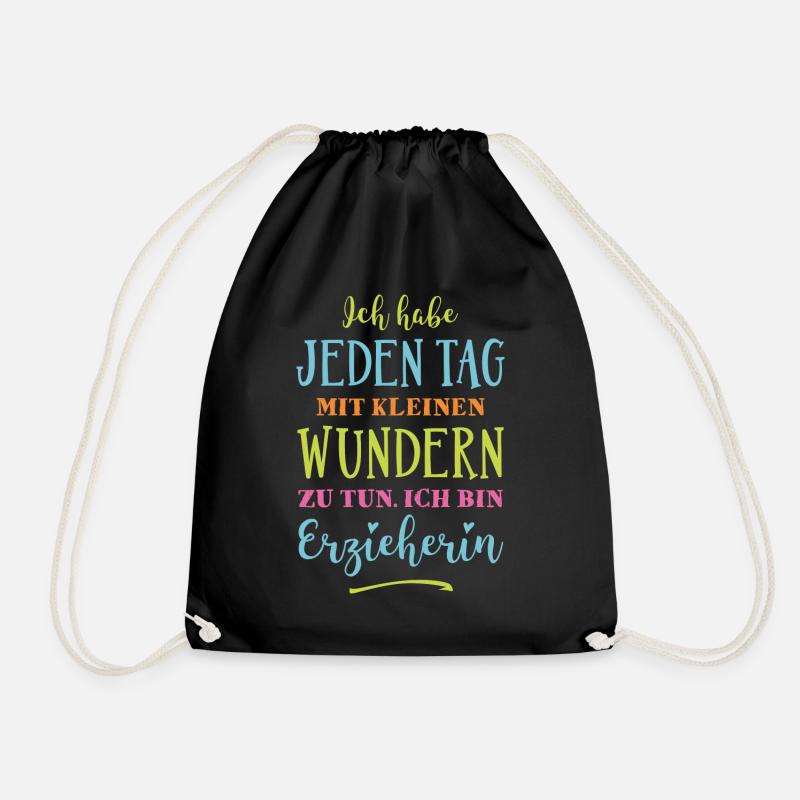 Erzieherin - Kleine Wunder - Turnbeutel - Schwarz