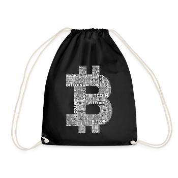 Bitcoin - Drawstring Bag - black - Front