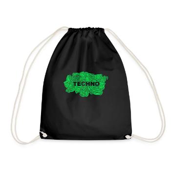 Techno Techno - Drawstring Bag - black - Front