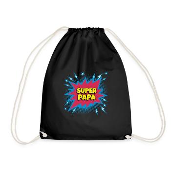 Super Dad (superhero) - Drawstring Bag - black - Front