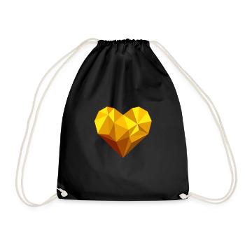 heart of gold - Turnbeutel - Schwarz - Vorne