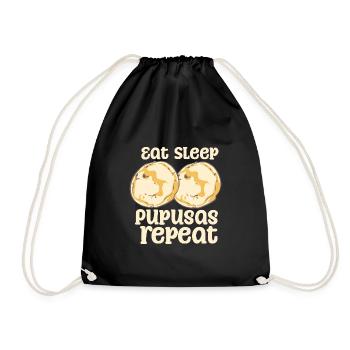 Eat Sleep Pupusas Repeat - Turnbeutel - Schwarz - Vorne