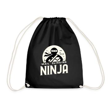 Postwurfsendung Ninja - Turnbeutel - Schwarz - Vorne