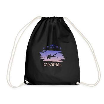 Scuba Diving - Turnbeutel - Schwarz - Vorne