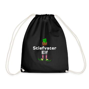 Stiefmama Elf Bonusmama Geschenk - Turnbeutel - Schwarz - Vorne