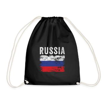 Drapeau russe en détresse - Drapeau russe - Sac de sport léger - noir - Devant