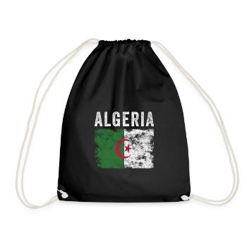 Drapeau algérien en détresse - Drapeau algérien - Sac de sport léger - noir - Devant