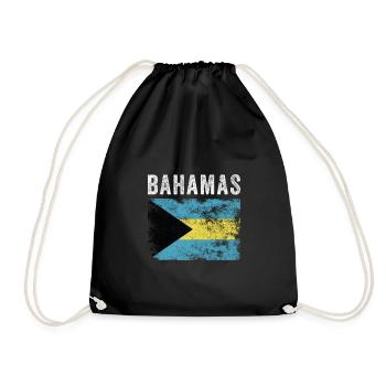 Drapeau des Bahamas en détresse - Drapeau des Bahamas - Sac de sport léger - noir - Devant