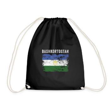 Bashkortostan Flag Vintage Bashkir Flag - Drawstring Bag - black - Front