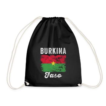 Burkina Faso Drapeau Vintage Drapeau Burkinabé - Sac de sport léger - noir - Devant