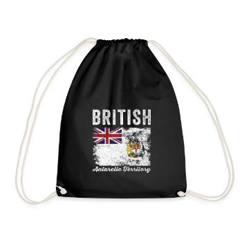 Drapeau du Territoire antarctique britannique - Sac de sport léger - noir - Devant