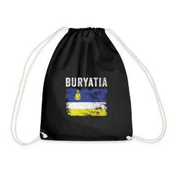 Drapeau bouriatie en détresse - Drapeau bouriate - Sac de sport léger - noir - Devant