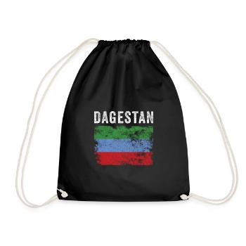 Drapeau du Daghestan en détresse - Drapeau du Daghestan - Sac de sport léger - noir - Devant