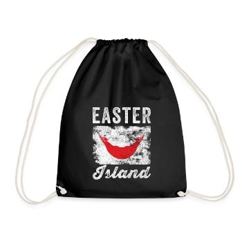 Drapeau de l’île de Pâques Vintage Rapa Nui Drapeau - Sac de sport léger - noir - Devant