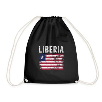Drapeau libérien en détresse - Drapeau libérien - Sac de sport léger - noir - Devant