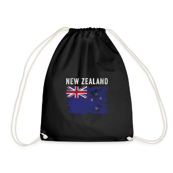 Drapeau néo-zélandais en détresse - Sac de sport léger - noir - Devant