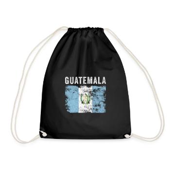 Guatemala Flag Vintage - Guatemalan Flag - Drawstring Bag - black - Front
