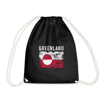 Groenland Drapeau Vintage Groenlander Flag - Sac de sport léger - noir - Devant