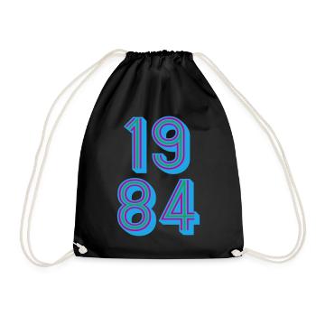 1984 Année de naissance | Couleurs changeantes - Sac de sport léger - noir - Devant