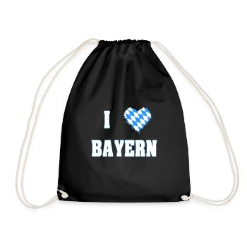 I love Bayern - Turnbeutel - Schwarz - Vorne