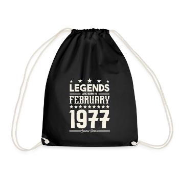 Cadeau Légende Février 1977. cadeau février 1977. - Sac de sport léger - noir - Devant