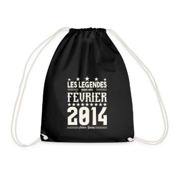 cadeau d'anniversaire Février 2014. février 2014. - Sac de sport léger - noir - Devant